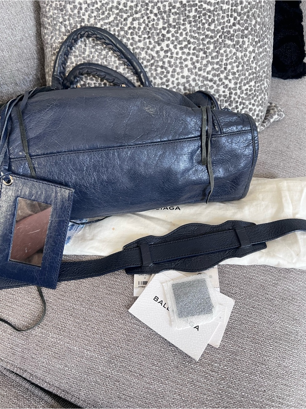 Balenciaga Authentic Vintage Le City Dark Blue Leather Bag - Picture 7 of 16